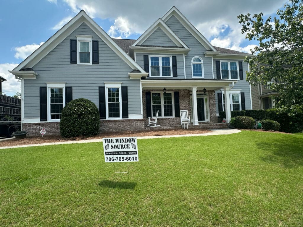 A large home with new high-efficiency windows in Dacula, GA.